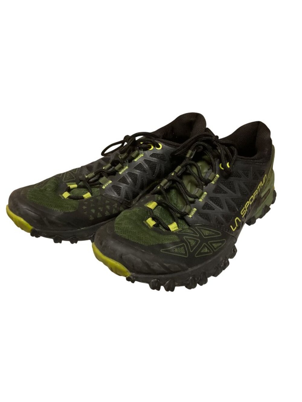 La Sportiva Bushido II Trail Running Shoes Sz 41 - 8.5 Black Yellow Mens